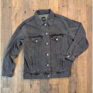 Wild Fable Womens Gray Denim Jacket Trucker Style Size XS‎ Made in Bangladesh